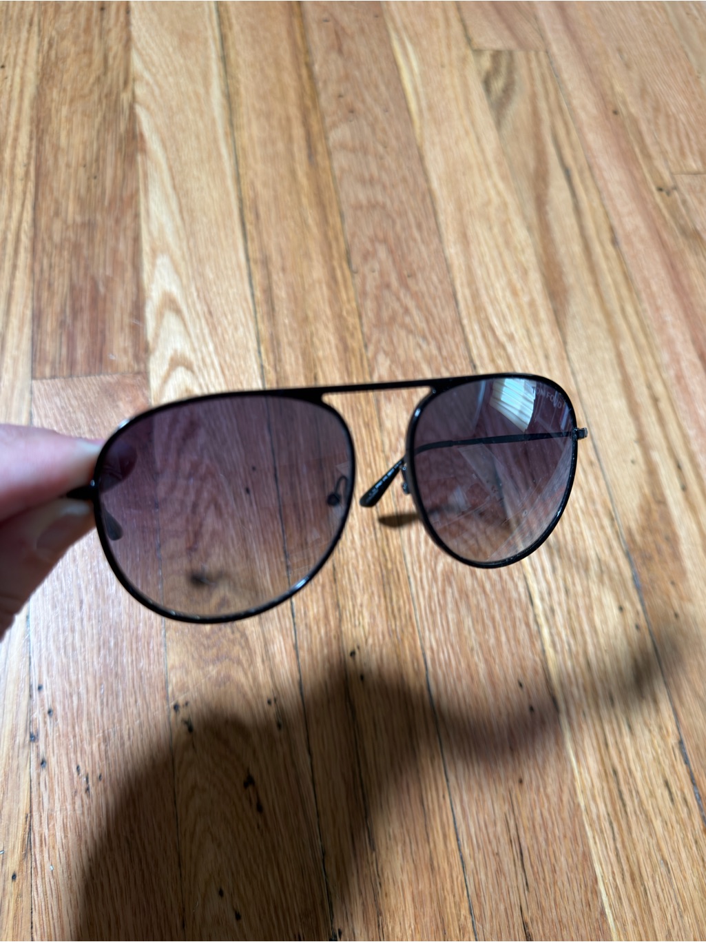 Tom Ford Men's Aviator Sunglasses Black Frame Brown Gradient Lenses